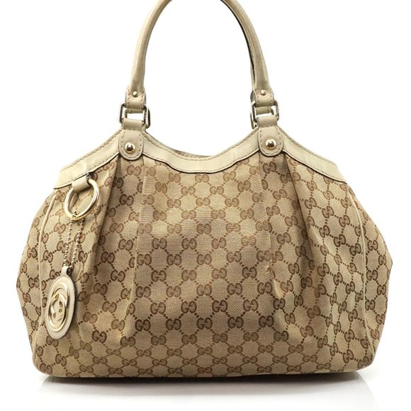 Gucci Handbags - Auth Gucci Sukey Gg Pattern Handbag #3067G14